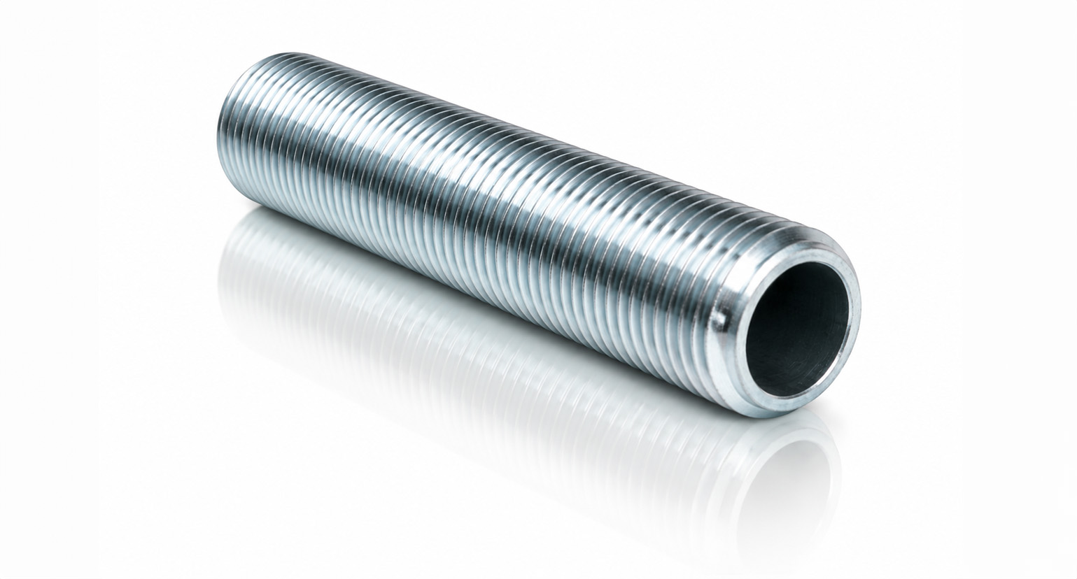 Steel zinc plated threaded tube